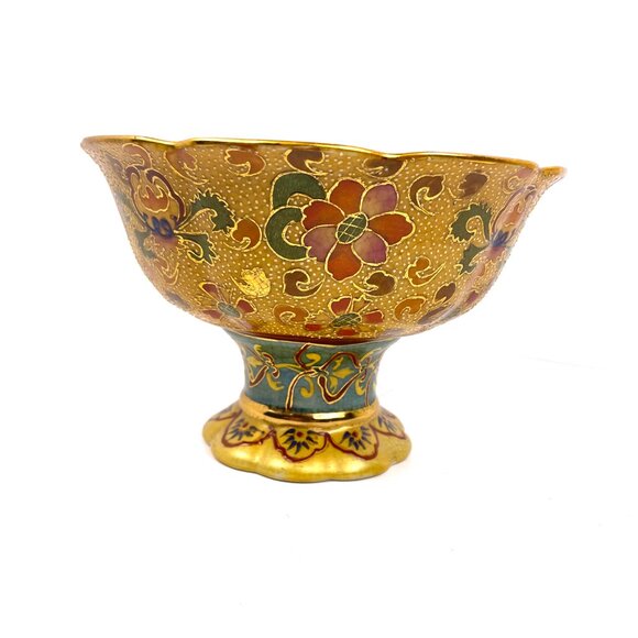 Antique Chinese Porcelain Bowl with Hand Painted Scenes From Social Life 8 *5 in - Picture 2 of 12